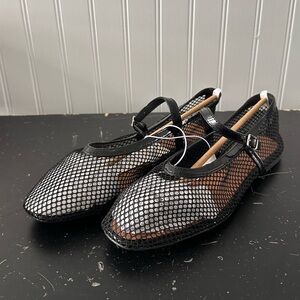 Target A New Day Black Mesh Ballet Flats - 8.5